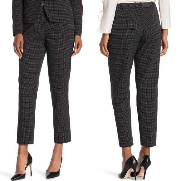 Hugo Boss Pants - BOSS Hugo Boss Tanitea Cropped Dot Pants Black Business Casual Women’s 4